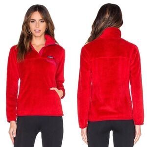 Patagonia Womens Re-Tool Snap-T Fleece Pullover Sweater Rust Red Sz S